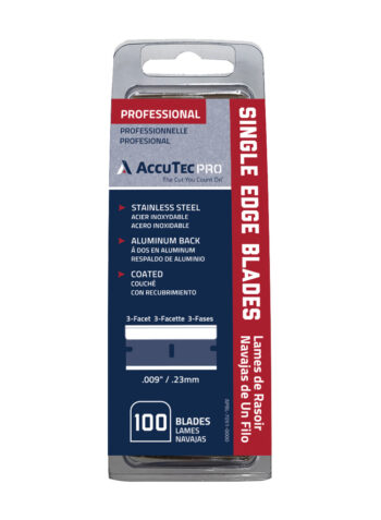 Single Edge Black Razor Blades EXTRA KEEN #9 Aluminum Back - PACK of 100